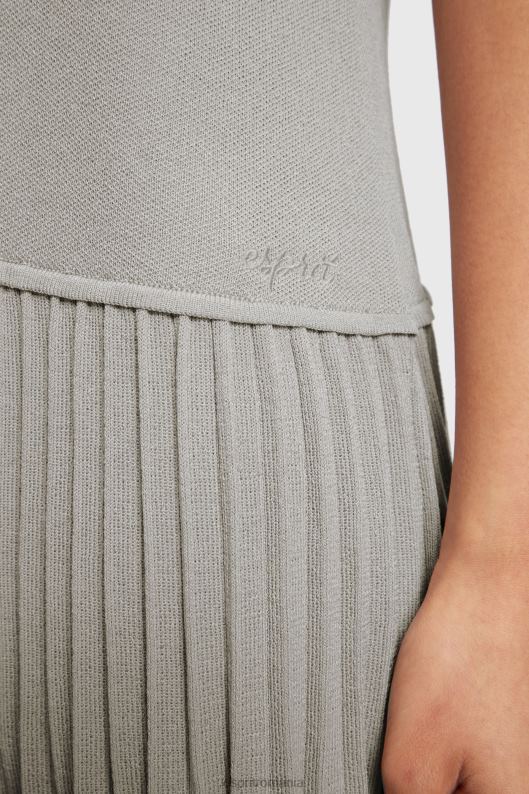 Esprit rochie plisată peplum femei gri mediu 2T6N8487 rochii