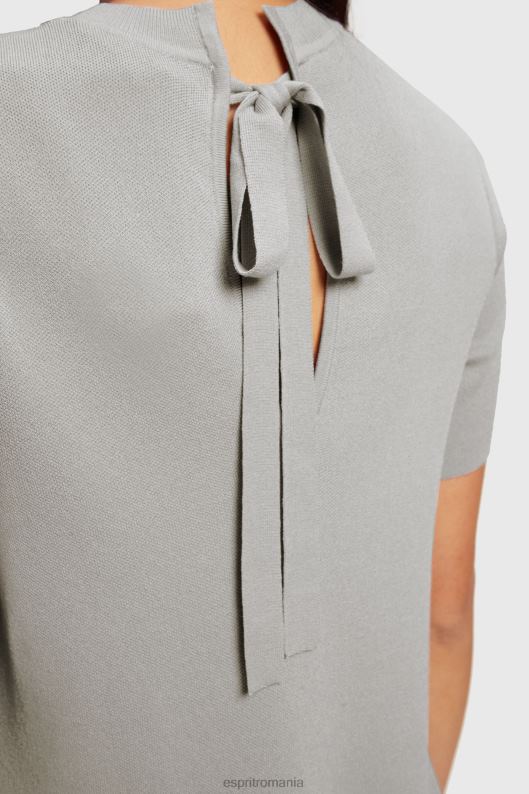 Esprit rochie plisată peplum femei gri mediu 2T6N8487 rochii