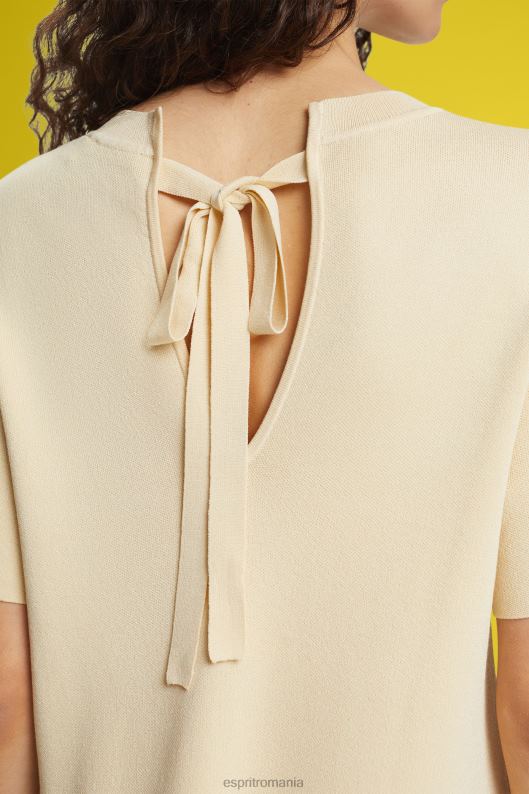 Esprit rochie plisată peplum femei nisip 2T6N8489 rochii