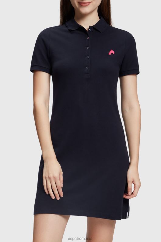 Esprit rochie polo clasică dolphin tennis club femei negru 2T6N8504 rochii