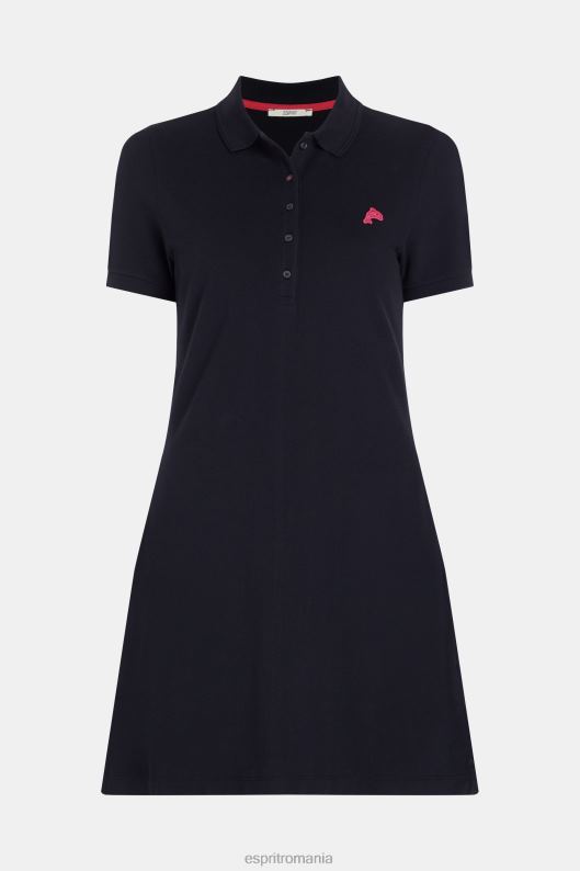 Esprit rochie polo clasică dolphin tennis club femei negru 2T6N8504 rochii