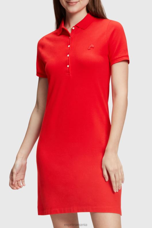 Esprit rochie polo clasică dolphin tennis club femei roșu 2T6N8507 rochii