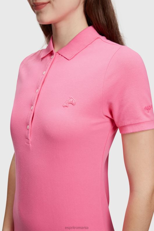 Esprit rochie polo clasică dolphin tennis club femei roz 2T6N8508 rochii