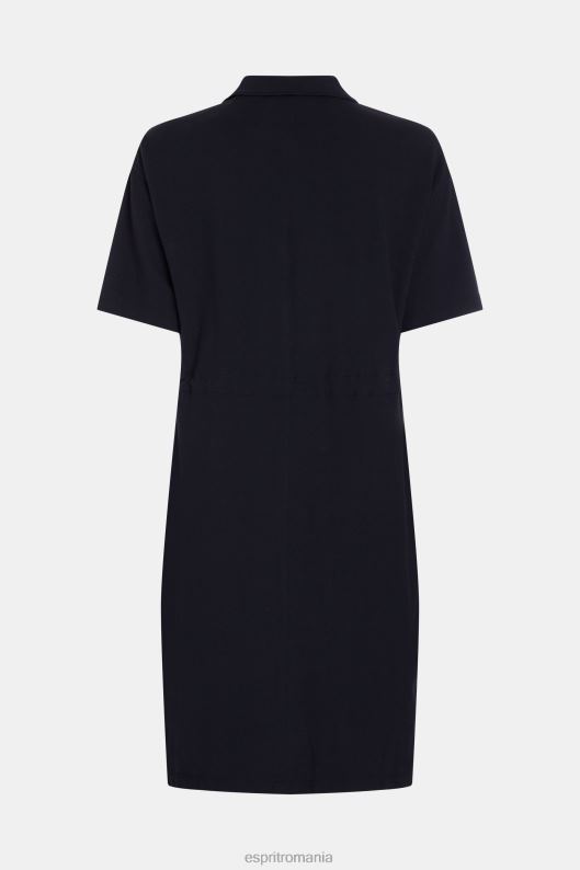 Esprit rochie polo cu pliseare dolphin tennis club femei negru 2T6N8501 rochii