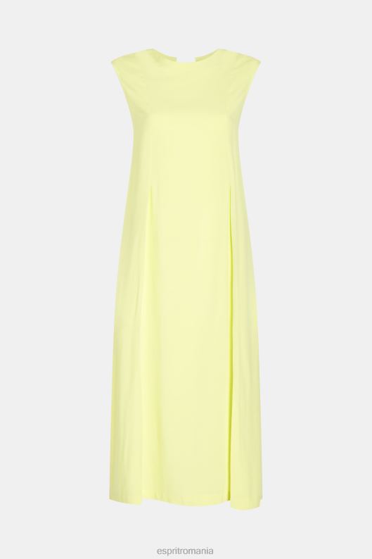 Esprit rochie tank din matase din raion femei galben tei 2T6N8452 rochii