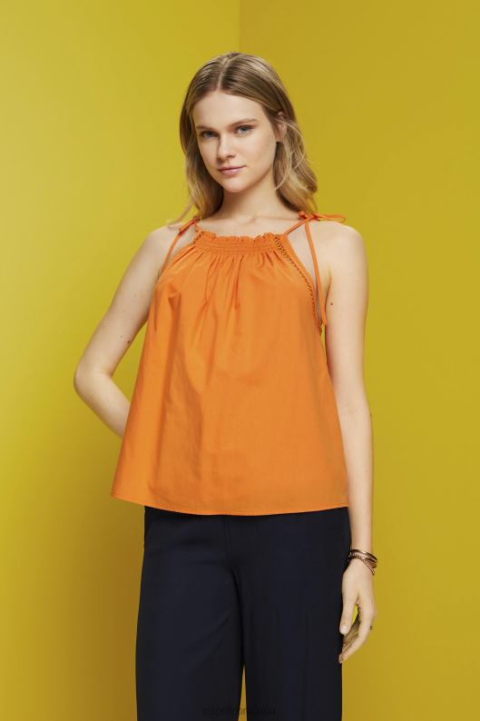 Esprit top camisole cu bluza, tencel femei portocale 2T6N8199 top