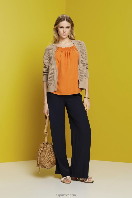 Esprit top camisole cu bluza, tencel femei portocale 2T6N8199 top