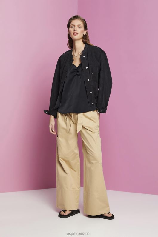 Esprit top cu bretele din satin femei negru 2T6N8354 top