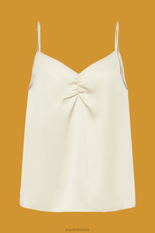 Esprit top cu bretele din satin femei taup deschis 2T6N8355 top