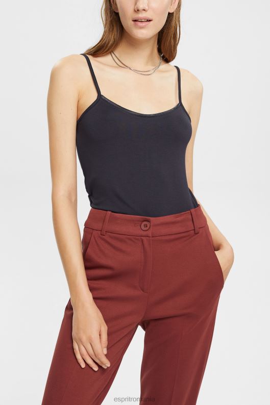 Esprit top cu bretele spaghetti, lenzing ecovero femei negru 2T6N8517 top