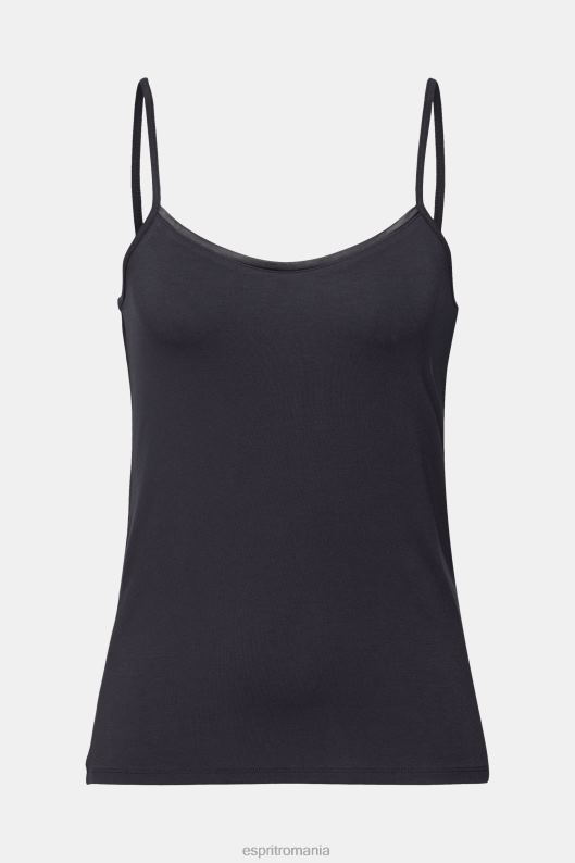 Esprit top cu bretele spaghetti, lenzing ecovero femei negru 2T6N8517 top