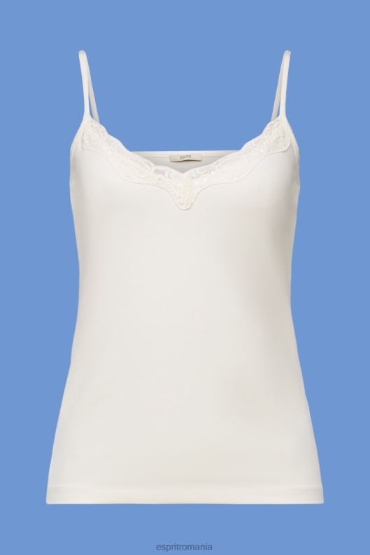 Esprit top din jerseu cu dantelă femei gheaţă 2T6N8140 top