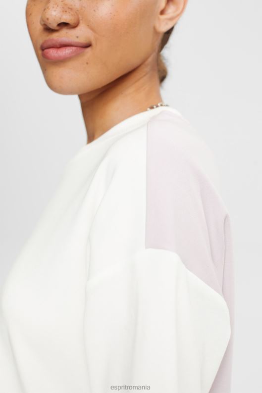 Esprit tricou bicolor femei aproape alb 2T6N8393 tricouri