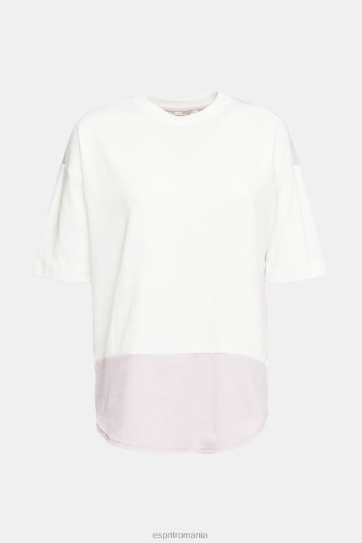 Esprit tricou bicolor femei aproape alb 2T6N8393 tricouri
