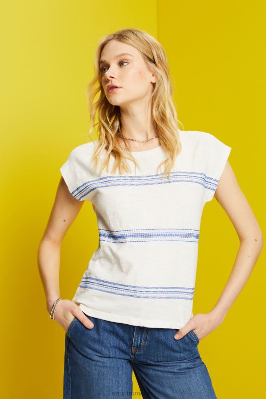 Esprit tricou brodat, 100% bumbac femei gheaţă 2T6N897 tricouri