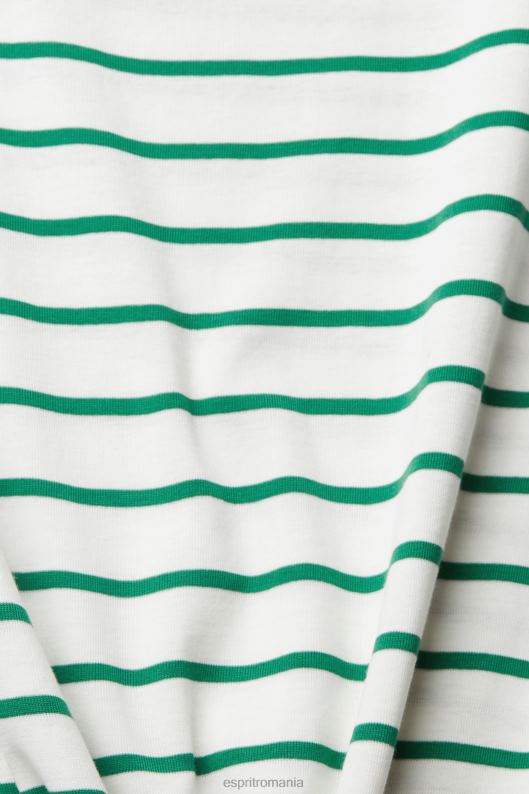 Esprit tricou cu dungi la modă femei verde smarald 2T6N8519 tricouri