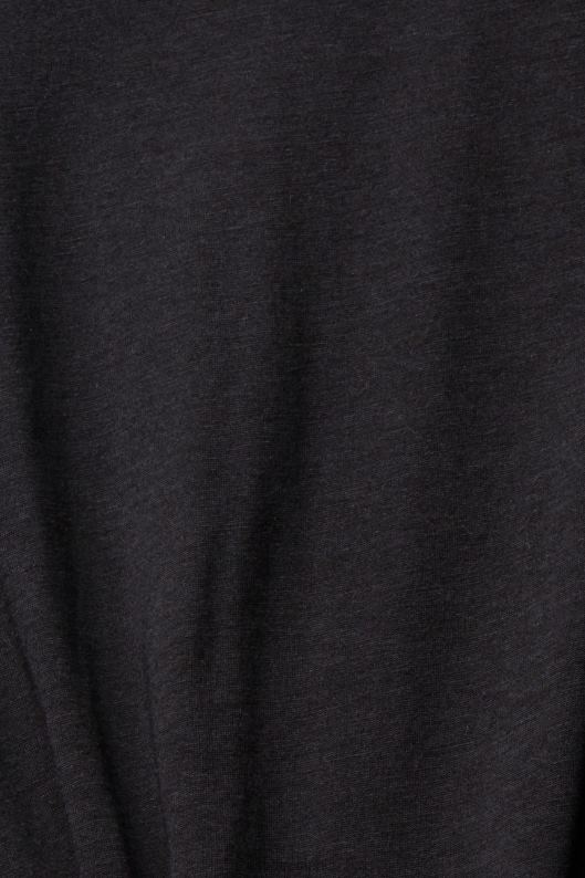 Esprit tricou cu guler banda, tencel femei negru 2T6N8374 tricouri