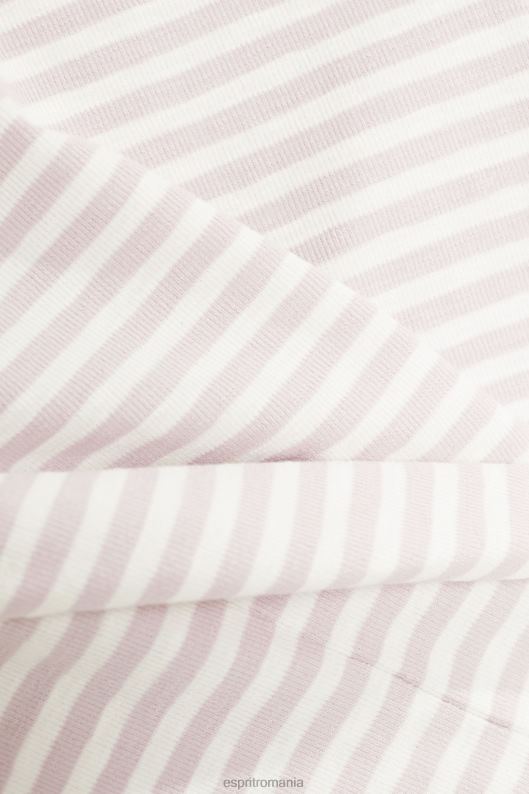 Esprit tricou cu logo în dungi femei lavandă 2T6N8538 tricouri