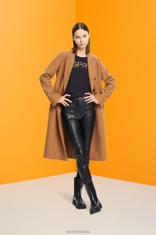 Esprit tricou cu maneca lunga cu logo femei negru 2T6N8460 tricouri