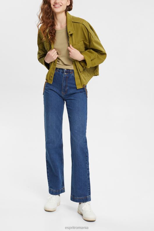 Esprit tricou cu motiv brodat femei kaki pal 2T6N8557 tricouri