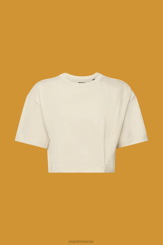 Esprit tricou decupat cu decolteu femei bej 2T6N8195 tricouri
