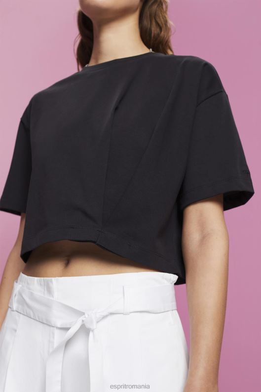 Esprit tricou decupat cu decolteu femei negru 2T6N8193 tricouri