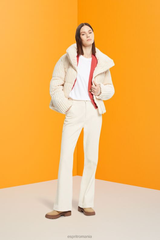 Esprit tricou din bumbac cu decolteu femei alb 2T6N8456 tricouri