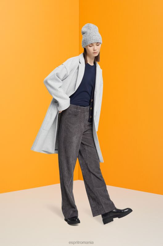 Esprit tricou din bumbac cu decolteu femei marina 2T6N8459 tricouri