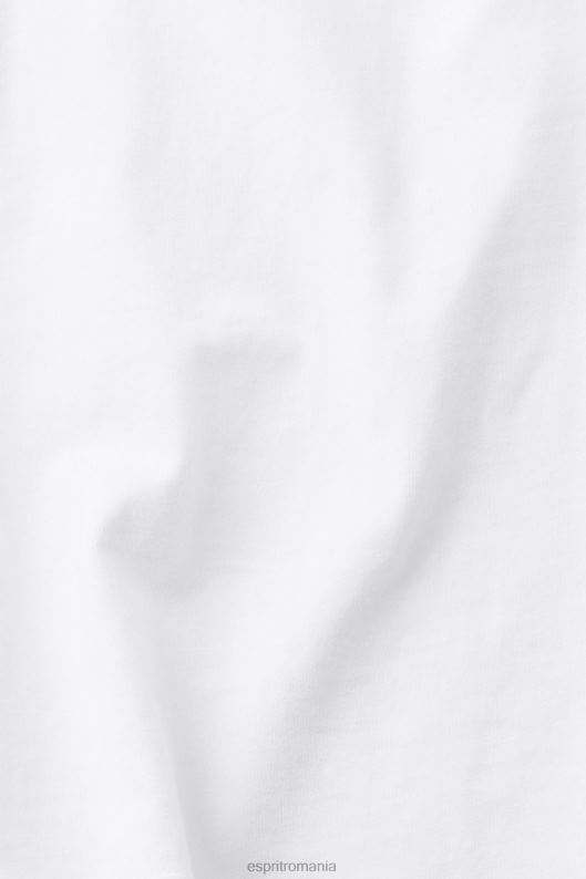 Esprit tricou din bumbac cu logo brodat femei alb 2T6N8147 tricouri