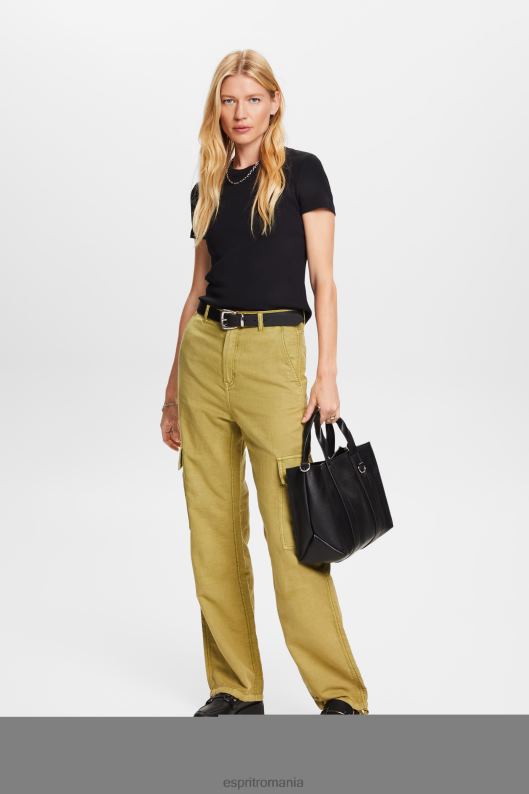 Esprit tricou din jerseu cu nervuri femei negru 2T6N81 tricouri